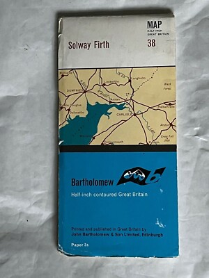 Bartholomew, Half Inch Paper Map, No: 38, Solway Firth