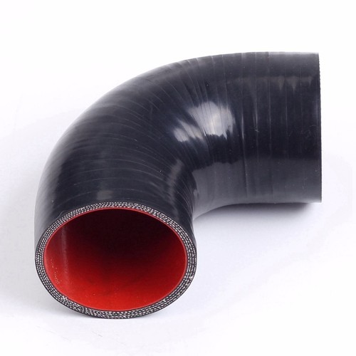 2.5" to 2.5" ID 90 Degree Elbow Turbo/Intake/Silicone Coupler Pipe Hose+T Clamps - Foto 3 di 8