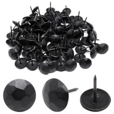 YuGtcen 100pcs Upholstery Tacks, Decorative Nails Thumb  15x20mm Matte Black