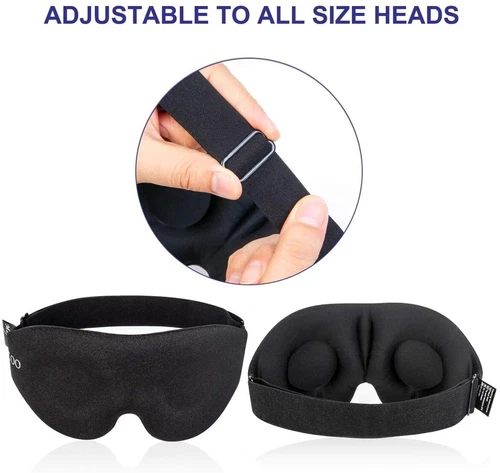 Travel Accessories 3D Sleep Mask For Men & Women Eye Mask For Sleeping Blindfold - Picture 6 of 8
