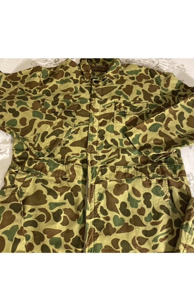 Vintage Coverall Caliber Camo Vintage Full Zip Hunting Suit Size M 100% Cotton - Image 3 of 4
