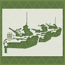 Banksy Golf Sale Tanks Stencil – Street Art, Graffiti, Urban, Pop Culture Design