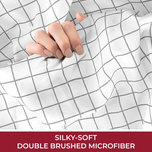 Mellanni 4-Piece Bed Sheet Set- Deep Pocket, Wrinkle, Stain Resistant Microfiber - Picture 192 of 193