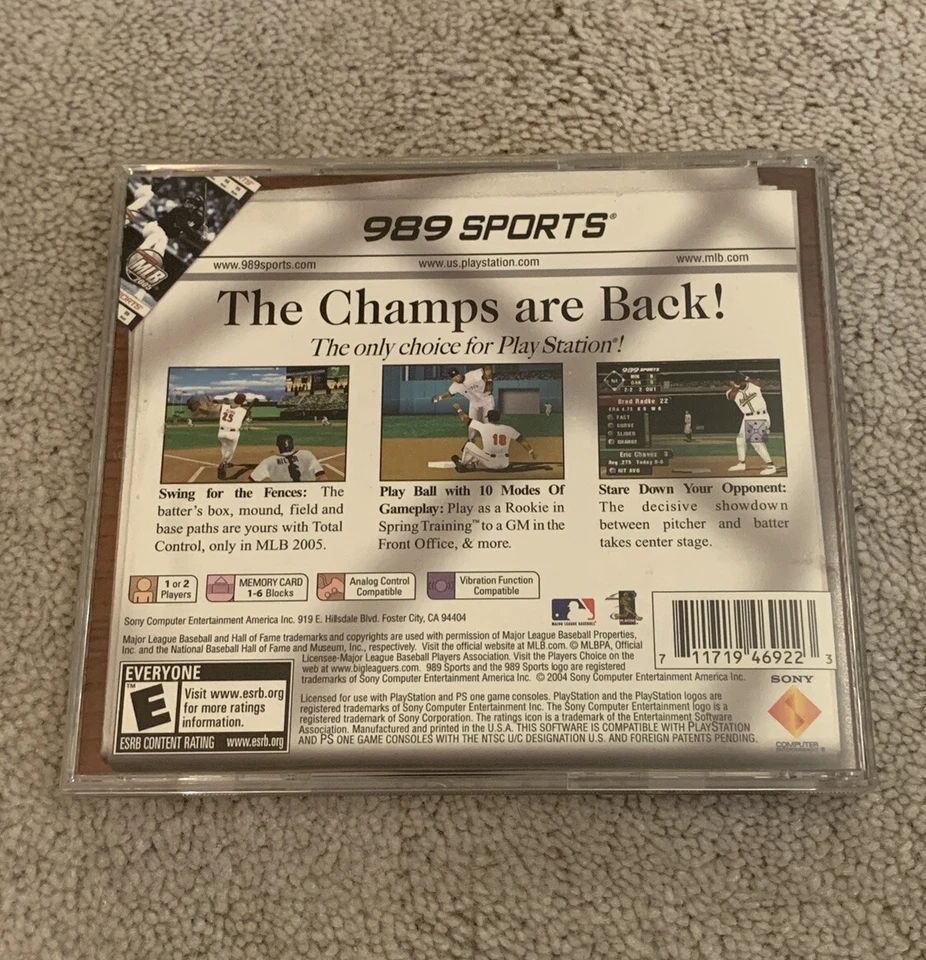MLB 2005 (Sony, Playstation 1) CIB *Tested Working* - Image 2 of 4
