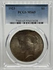 1923 $1 Peace Dollar PCGS Grade MS65 Beautiful Coin