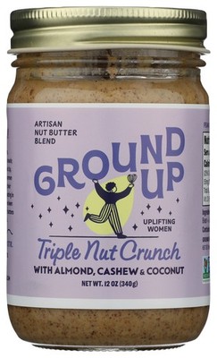 Triple Nut Crunch Butter With Almond Cashew Coconut Ground Up 12 Oz