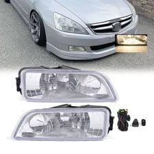 Pair For Honda Accord 2003-2007 4DR Front Bumper Driving Fog Light Lamp w/Wiring