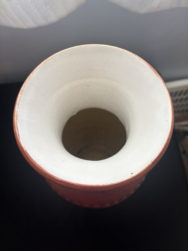 KF Stoneware Ceramic Vase North American Made 13” Tall Indigenous Style Vintage - Picture 4 of 10