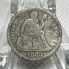 1883 Seated Liberty Dime 10C Silver .900 Business Strike Philadelphia Mint
