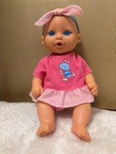 11 Inch Baby Doll (Preloved) with Pink Outfit & Adoption Cert - Hard Body