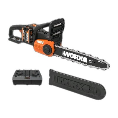 WORX WG384 2X20V Kit w/ 2 Batteries & Charger PowerShare 14'' Cordless Chainsaw