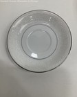 Crown Victoria White Silver Floral Love Lace Fine China Saucers Set Of 7 — photo 2