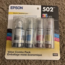 Genuine Epson 502 Color Ink Combo for ECO-TANK ET-2980 3950 4950 Printer-OEM-4PK