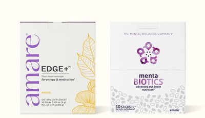 Amare Happy Juice  On-The-Go Pack MANGO & Sugar Free Unflavored Mentabiotics NEW