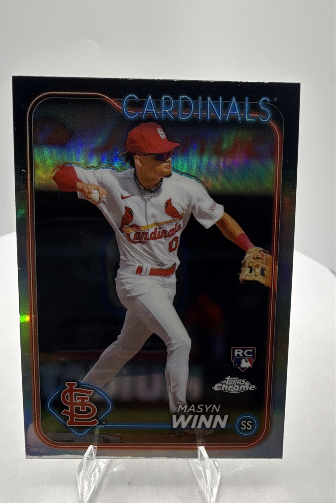 2024 Topps Chrome - Masyn Winn #189 Prism Refractor (RC)