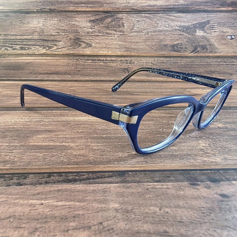 Kate Spade Eyeglasses Womens Blue Cat Eye VIVI ESY 135 Sparkle Frame Designer - Image 2 of 4
