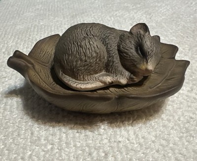 Global Art Harvey Knox Kingdom Porcelain Sleeping Mouse Figurine