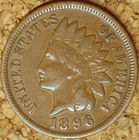 1896 Indian Head Cent - VERY FINE++ DETAILS  NICE BROWN COLOR   (M717)