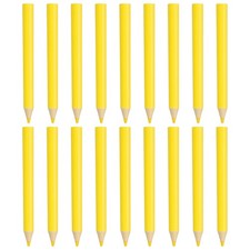 18 Pcs Wooden Colored Pencils Short Oil Based Colored Pencils, Yellow