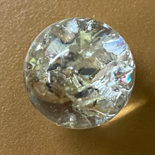 Vitro Crystal Clear Jeweled Crackle Glass Toy Marble, Shooter Size 1/2" B43