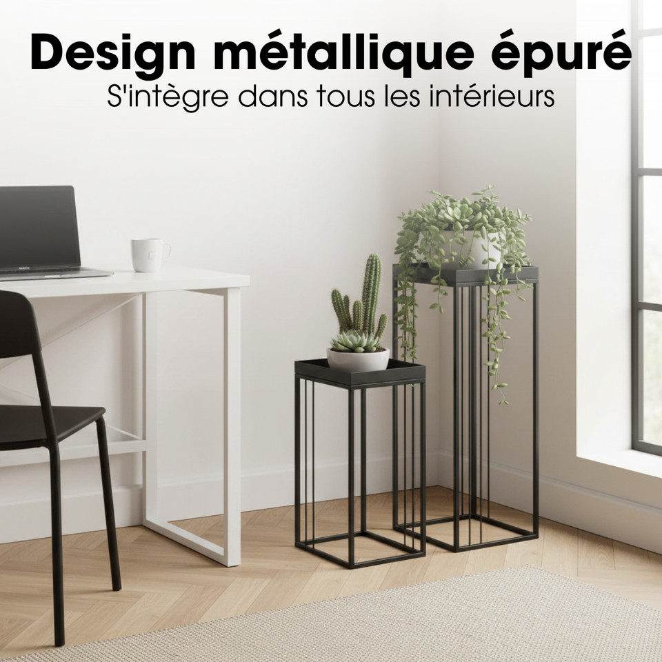 Mica Decorations Beth Table d’Appoint – Set de 3 – Petite Table Basse Set – Meu