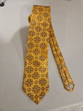 John W. Nordstrom Necktie Designer Goldl Blue 100% Italian Silk Made in USA