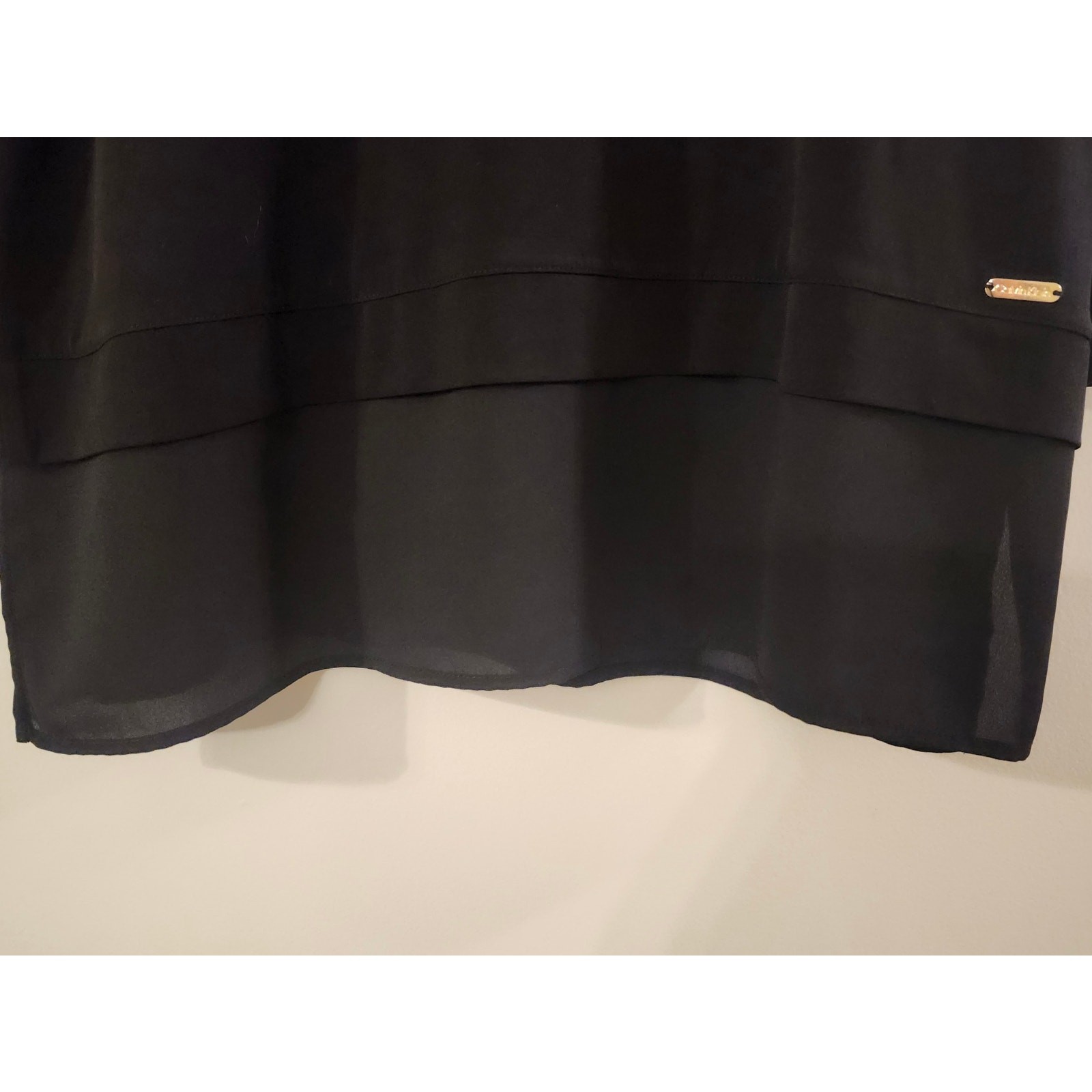 Calvin Klein Casual Long Sleeve Dress Shirt Women's Size Large Black thumbnail 2