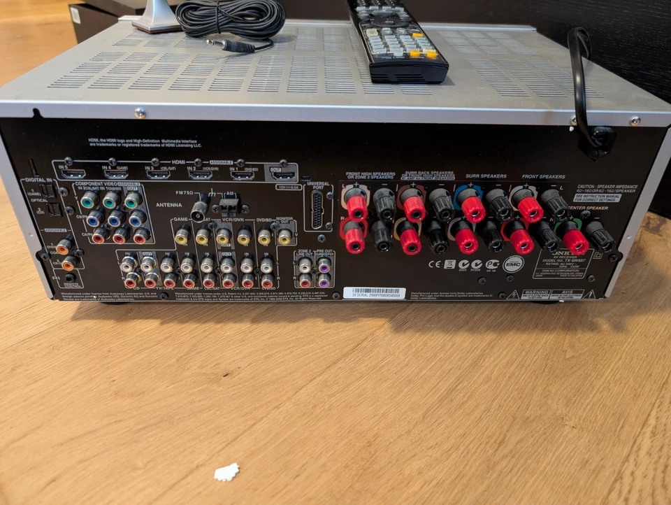 Onkyo TX-SR607 AV-Receiver mit Fernbedienung, 7.1 Surround HDMI - Bild 4 von 4