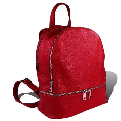 Toscanto Sac À Dos City En Cuir Pour Femme Rouge OTT612RR - Photo 1/4