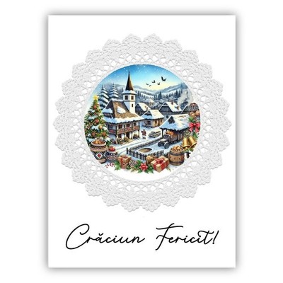 Craciun Fericit. Rumänische Weihnachtskarte. La Multi Ani!