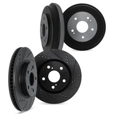 Genuine DFC Brake Rotors and Drums - Drilled & Slotted - Black 8004-76157