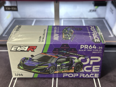 Pop Race 1/64 PR64-34 Honda NSX GT3 EVA RT Test Type-01 Sealed