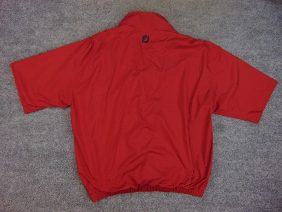 Chaqueta de lluvia de golf de manga corta roja mediana para hombre FootJoy DryJoys Foto 3 de 4