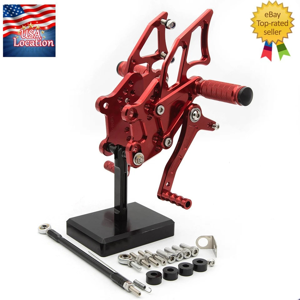 Juego de estriberas elevadas ajustables para Kawasaki Ninja 300 Ninja 250 2013-2017 Foto 2 de 4