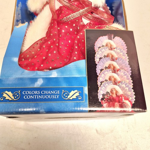Vtg Angel Color Changing Fiber Optics Porcelain Christmas Table Top 14” Red - Picture 4 of 13