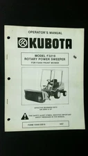 Kubota F3219 Rotary Power Sweeper Operator's Manual for F2000 Front Mower