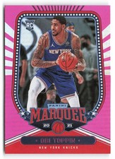2020-21 Panini Chronicles #258 Obi Toppin Pink Rookie New York Knicks RC