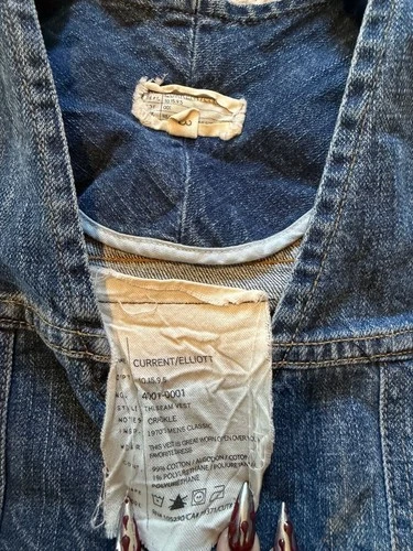 Current/Elliott The Seam Vest 1970s Mens Classic Denim Vest image 2