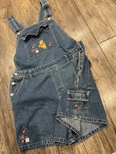 Vintage 90  s Disney Winnie The Pooh Women  s Denim Overalls Sz M