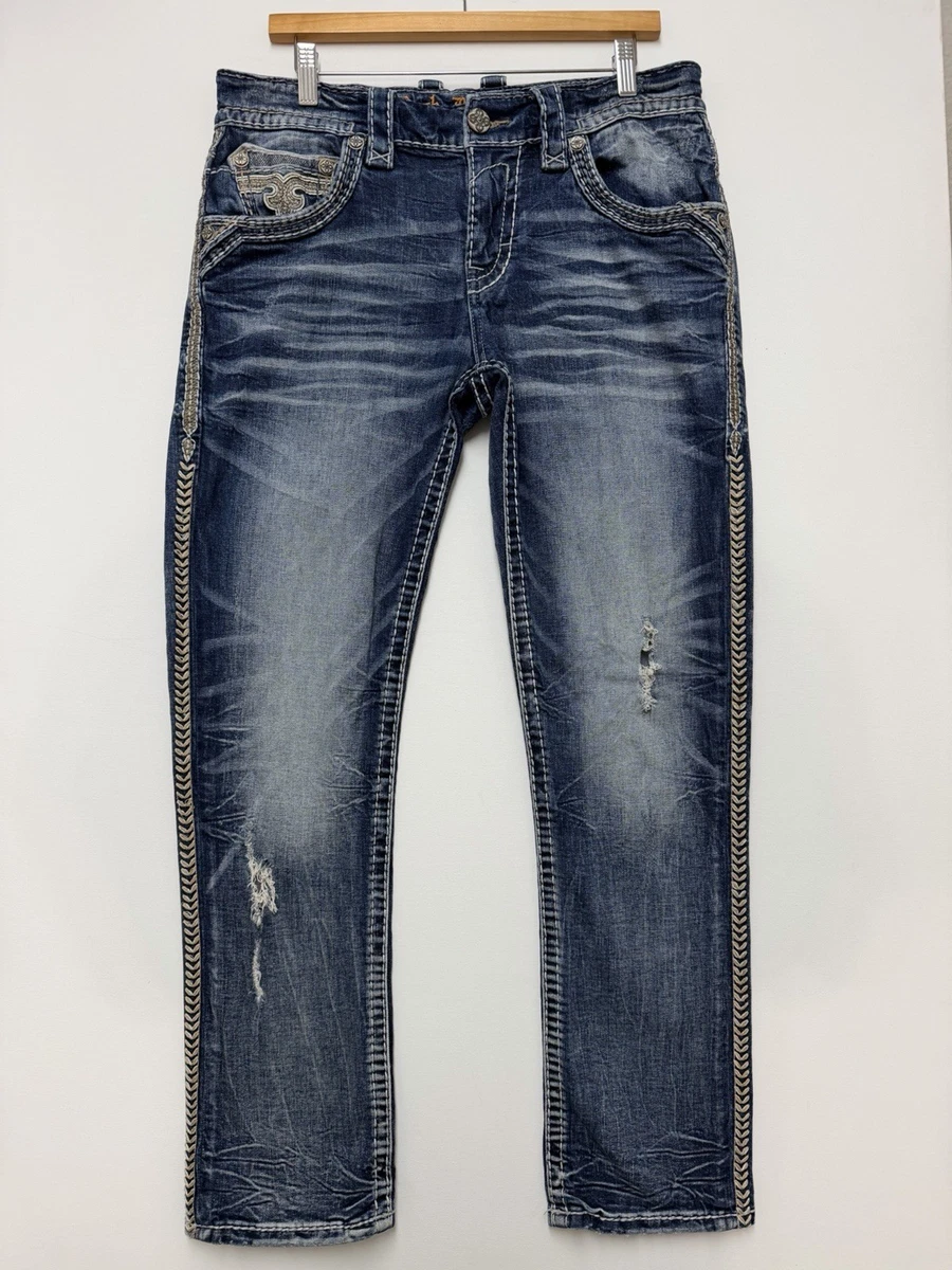 Rock Revival Cotton Regular 33 Size Jeans for Men for sale | eBay
