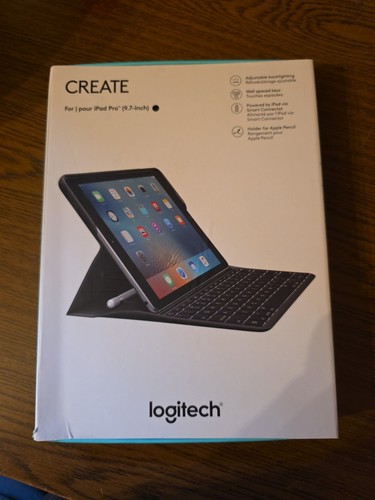 Logitech 920008131 Create Backlit Keyboard Case for ipad pro 9.7 in - Black - 第 1/2 張圖片