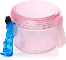Denture Case, Leak Proof Denture Bath Cup for Travel, Denture Container