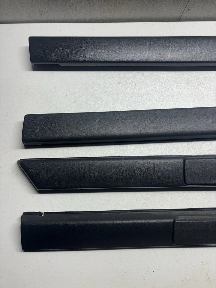 Juego de 4 molduras superiores de panel de puerta BMW E28 82-88 OEM negro 528e 535i M5 Foto 2 de 4
