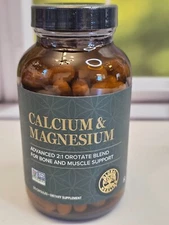 Calcium & Magnesium 2:1 Orotate Complex Blend Supplement - 120 Capsules 12/2025