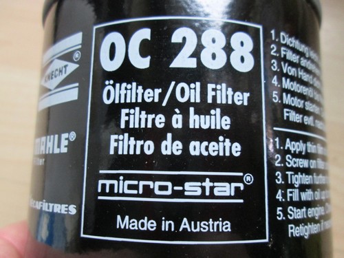 Mahle OC 288 OC288 Engine Oil Filter Chrysler Ford Jeep Lincoln Mazda #M121AS - Picture 3 of 7