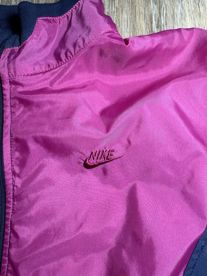 Nike Track Jacket Women's Medium Purple Colorblock Nylon Windbreaker Vintage 90s - Image 4 of 4