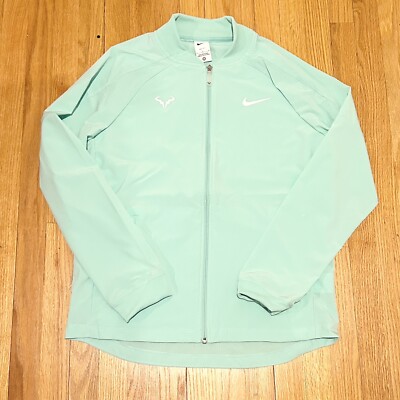 Nike Court Dri-FIT Rafa Men's Size L Emerald Rise White Tennis