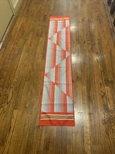 VINTAGE MR.EMPEROR ME 100 POLYESTER GEOMETRIC DESIGN SCARF ITALY 10" X 55"