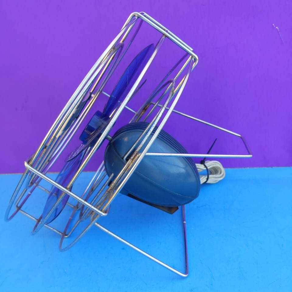 Westinghouse Vintage Electric FLIPPER FAN All Original Runs Blue AL101