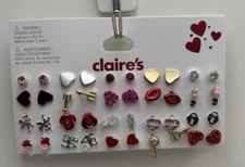 NEW Lot 20 Pairs Love Heart Lip Key Arrow Earrings from Claire's